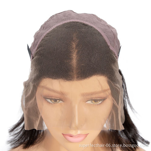 2019 New Arrival Transparent Lace Cuticle Aligned Short Bob Wigs Lace Front Human Hair Wig